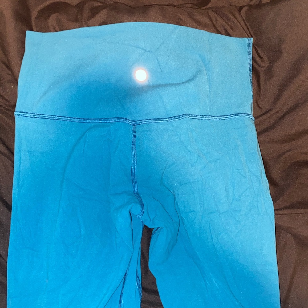 lululemon align leggings. teal/bright blue color